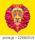Lion head in geometric pattern 22682010