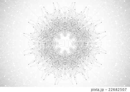 Geometric abstract mandala with connected line and Geometric abstract mandala with connected line and 22682507