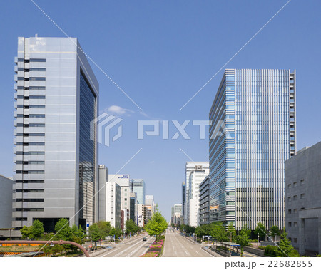 名古屋都市風景　丸の内　日銀前　交差点　東側 22682855