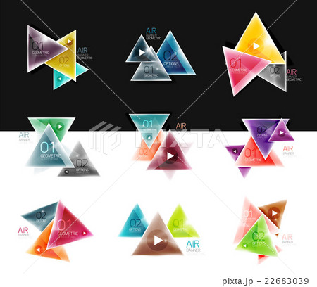 Collection of triangle web boxes - banners 22683039