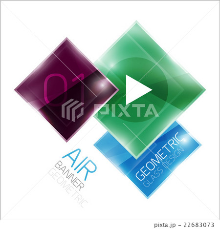 Multicolored squares with sample text 22683073