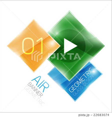 Multicolored squares with sample text 22683074