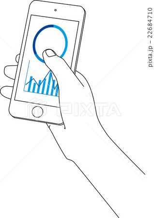 スマホと手のイラスト スマホと手のイラスト 22684710