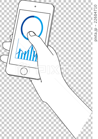 Illustration of a hand with a smartphone Illustration of a hand with a smartphone 22684710