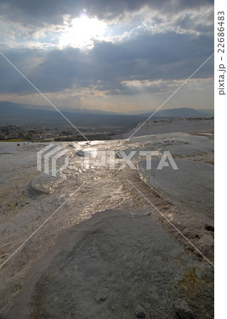 evening scene in Pamukkale evening scene in Pamukkale 22686483