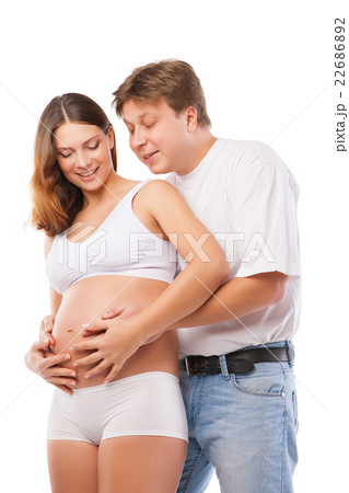 Young couple pregnant mother and happy father 22686892