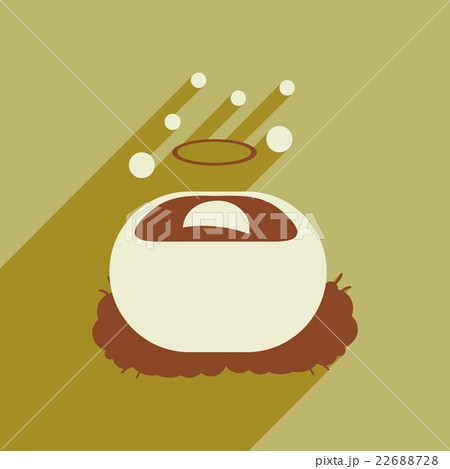 flat icon with long shadow Jesus in manger 22688728