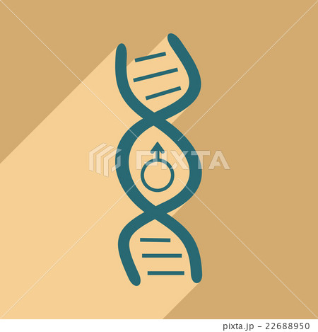 Flat with shadow icon and mobile application genes 22688950