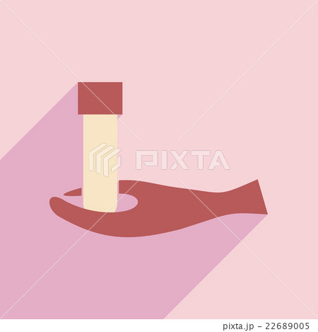 Flat with shadow icon and application lab logo 22689005