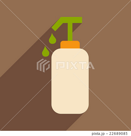 Flat with shadow icon and application cream soap 22689085