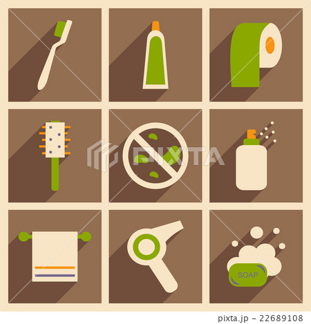 Flat with shadow concept and application hygiene Flat with shadow concept and application hygiene 22689108