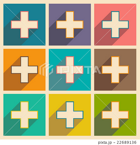 Flat with shadow concept and mobile logo medicine Flat with shadow concept and mobile logo medicine 22689136