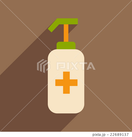Flat with shadow icon mobile medical antiseptics 22689137