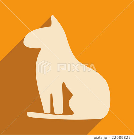 Flat with shadow icon and mobile Egypt cat 22689825