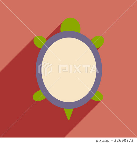 Flat with shadow icon \mobile application turtle 22690372