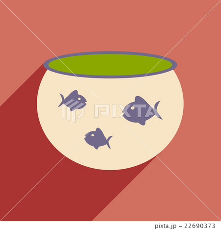 Flat with shadow icon and mobile \aquarium fish Flat with shadow icon and mobile \aquarium fish 22690373