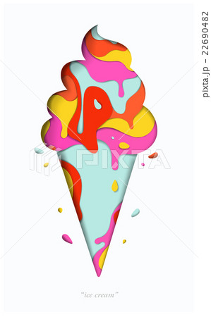 Carved paper ice cream Carved paper ice cream 22690482