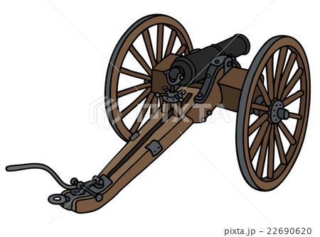 Historic wooden cannon 22690620