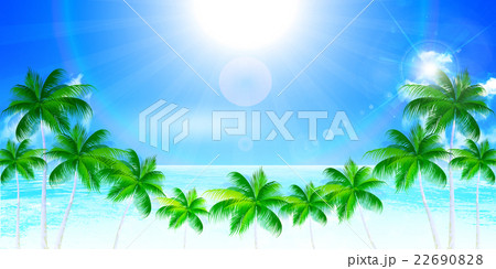 海　夏　風景　背景  22690828