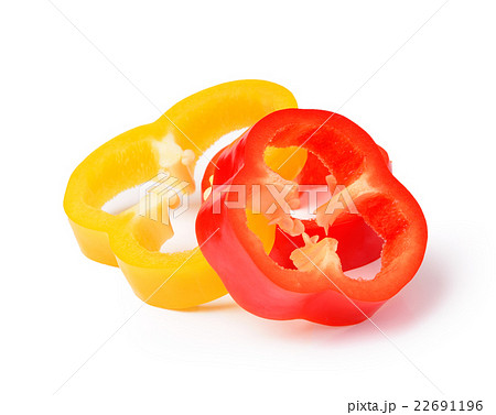 pepper slices on white background 22691196