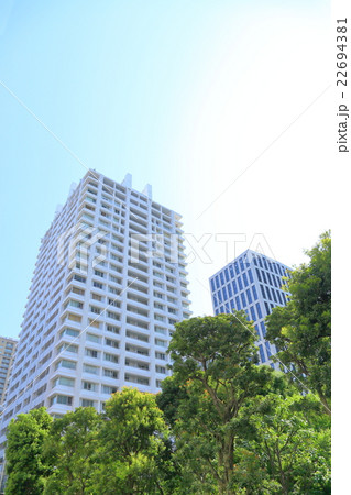 高層ビルと青空 22694381