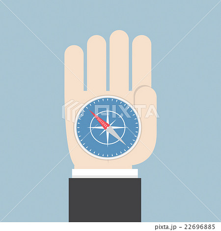Businessman hand holding a compass 22696885
