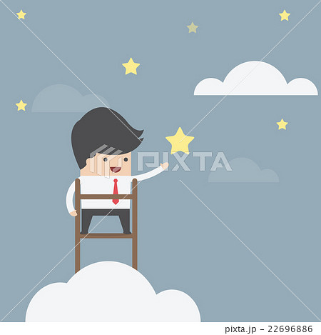 Businessman trying to catch the star Businessman trying to catch the star 22696886