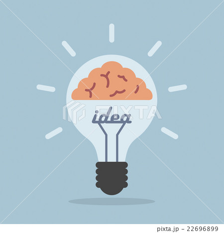 Light bulb with brain, Idea concept Light bulb with brain, Idea concept 22696899
