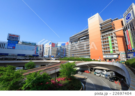 東京 新宿駅西口 ロータリー の写真素材