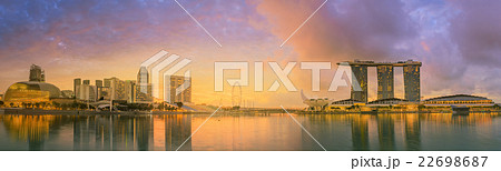 Singapore Skyline and view of Marina Bay Singapore Skyline and view of Marina Bay 22698687