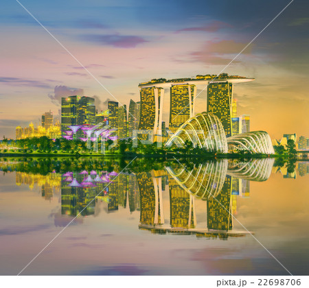 Singapore Skyline and view of Marina Bay 22698706