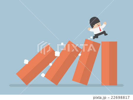 Business running on toppling domino Business running on toppling domino 22698817