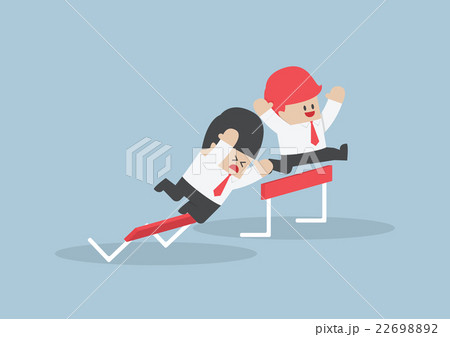 Businessman and his rival in hurdle race 22698892
