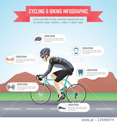 Cycling or biking infographic design template 22698974