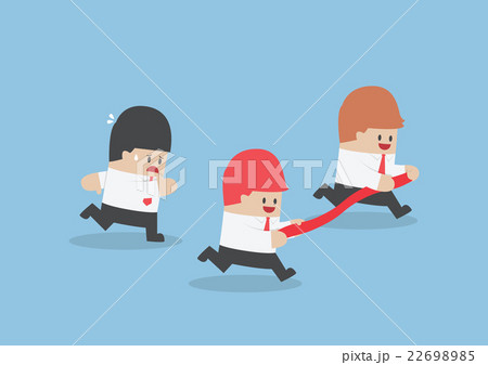 Businessman hold finish line away from his rival 22698985