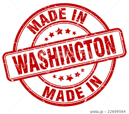 made in Washington red grunge round stamp 22699564