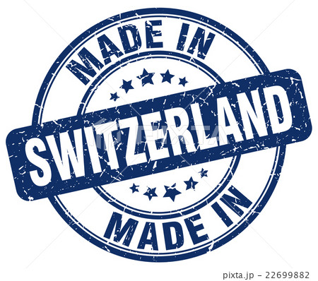 made in Switzerland blue grunge round stamp made in Switzerland blue grunge round stamp 22699882