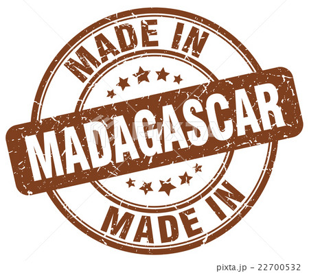 made in Madagascar brown grunge round stamp made in Madagascar brown grunge round stamp 22700532