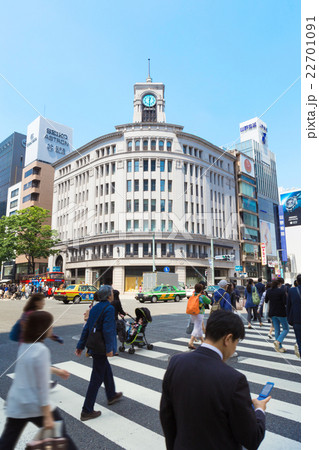 銀座四丁目交差点・和光前・時計台 銀座四丁目交差点・和光前・時計台 22701091