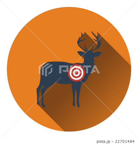 Icon of deer silhouette with target Icon of deer silhouette with target 22701484