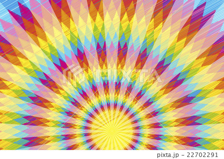 背景素材壁紙 虹色 レインボー カラフル エスニック柄 ラテン系 情熱 パッション 太陽 光 真夏 のイラスト素材