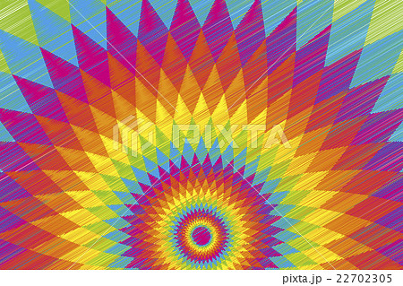 背景素材壁紙 虹色 レインボー カラフル エスニック柄 ラテン系 情熱 パッション 太陽 光 真夏 のイラスト素材