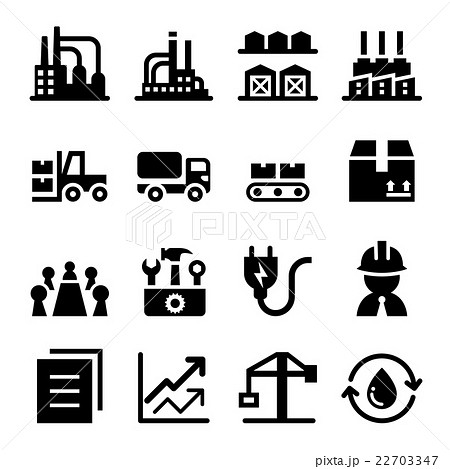 Industrial Factory icon set 22703347