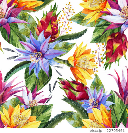 Watercolor tropical pattern Watercolor tropical pattern 22705461