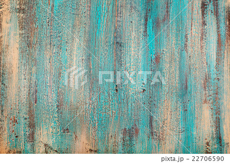 Turquoise wooden background with crackling effect 22706590