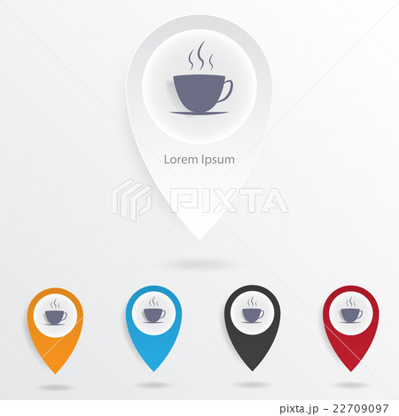 Infographic Coffee Abstract pointer . Vector 22709097