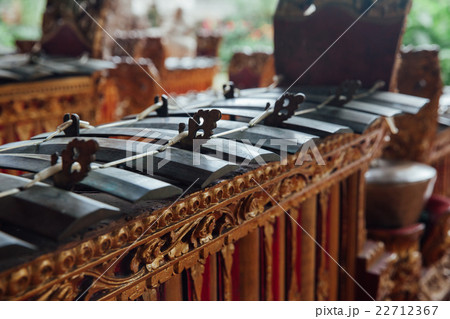 Traditional balinese music instruments, Ubud, Bali 22712367