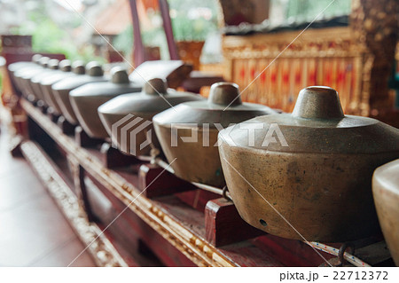 Traditional balinese music instruments, Ubud, Bali 22712372