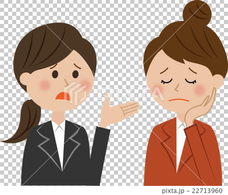 会話するスーツ姿の女性 22713960