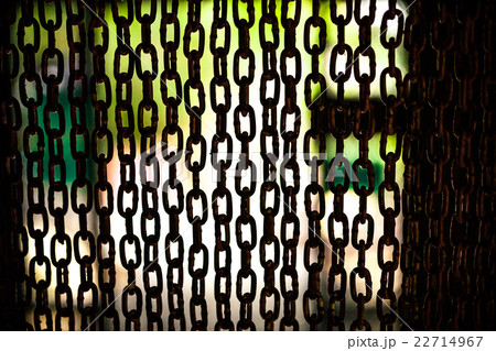 Silhouette Chain arranged in a chain curtains Silhouette Chain arranged in a chain curtains 22714967